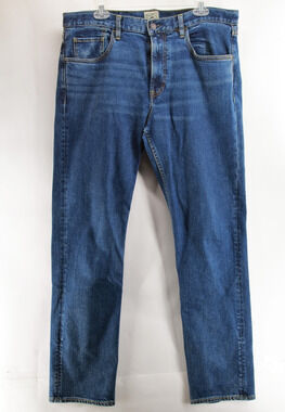 FAHERTY Men's W35 L32 Blue Straight Leg Jeans Feel Good Denim Everyday Comfort